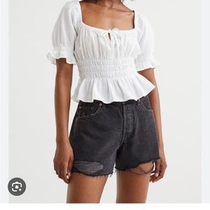 H&M 90s denim black shorts